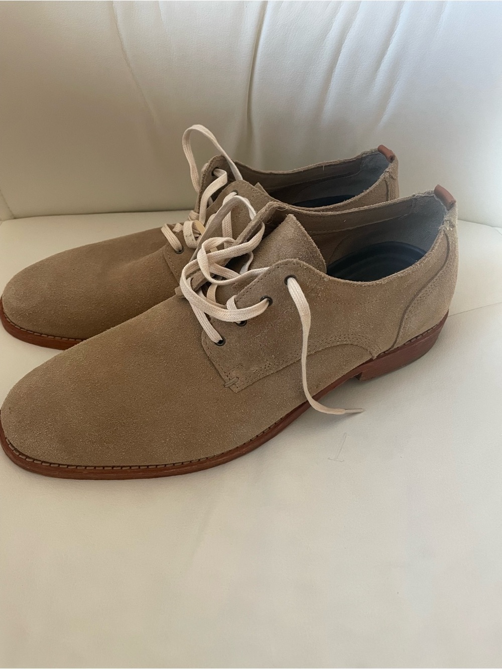 Cole Haan Men's Suede Lace-Up Derby Shoes - Tan 11.5